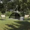 vidaXL Šotor s streho Drugo z odzračevanjem zraka Siva in črna 236 x 150 x 136 cm