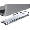 Baseus Enjoyment Series Multi-functional Type-C intelligent HD HUB(PD/HD4K*2/VGA/RJ45/SD/TF/USB*3/Audio*1/Stand)Dark gray