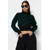 Trendyol Emerald Green Stand-Up Collar Knitwear Sweater