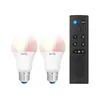 Set od 2 prigušive LED RGBW sijalice A60 E27/9W/230V 2200-6500K Wi-Fi + daljinski upravljač - WiZ