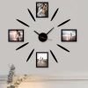 Wallity MDF Zidni sat 50x50cm Šareni
