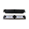 DATACOM Patch panel UTP 10 12-port CAT5E, 2x6 položajev, 1U, zadnja zareza, črna