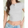 Sinsay - Crop top sa dugmadima - svetlo siva