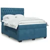 vidaXL vidaXL Box spring postelja z vzmetnico modra 140x190 cm žamet, (21305248)