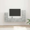 Set TV komoda Zidne 4 pcs Betonski sivi Konstruirano drvo