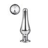 Dream Toys Gleaming Love Pleasure Plug Silver Medium