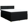 Vidaxl Box spring posteljni z vzmetnico črn 140x190 cm blago