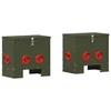 Hranilica za piliće 2 pcs Maslinasto zelena 40,5 x 25 x 38 cm