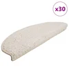 Prostirke za stepenice 30 kom 65x21x4 cm Bijele poluokrugle velike