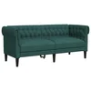 vidaXL vidaXL Kavč dvosed Chesterfield temno zelena tkanina, (21113574)