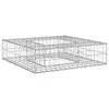 vidaXL Gabionska dvignjena postelja srebrna 80 x 80 x 20 cm