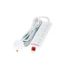 shumee MicroConnect podaljšek z zaščito pred prenapetostjo, 4 vtičnice, 2 m, bel, MC-UKSURGESTRIP4-2M