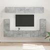 Set TV komoda Zidne 5 pcs Betonski sivi Konstruirano drvo