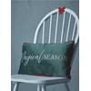 Sinsay - Božićni dekorativni jastuk sa srebrnim natpisom „Magical Season“ - tamno zelena