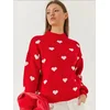 Bianco Lucci Pulover ognjeno rdeča/bela