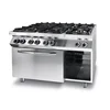 Plinski Štedilnik s 6 Gorilniki in Konvekcijsko El. Pečico GN 1/1, 230V/3000W, 1200x722x900mm