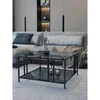 Hanah Home Bakü klub sto 75 × 45 × 75 cm, crna / dimljeno staklo