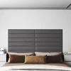 Zidna uzglavlja 12 pcs Sivi 90 x 15 cm tkanina