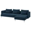 SÖDERHAMN Sofa 4-sed, s lenjivcem/Kelinge tamnoplava