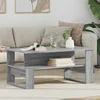 Kava Stol Siva Sonoma 90 x 50 x 40 cm Konstruirano drvo