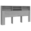 Vidaxl Vzglavna omarica siva sonoma 200x19x103,5 cm