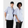 Another Cotton Lab Another Short Sleeve Shirt blue striped