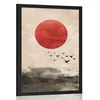 Plakat japandi čarobnost rdeče lune - 40x60 silver