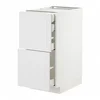METOD / MAXIMERA Pod.orm.2front/2dnj/1srd/1vis.fiok, bela/Stensund bela, 40x60 cm