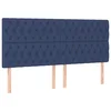 Vidaxl Vzglavje postelje modro 200x7x118/128 cm blago