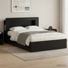 Okvir kreveta s pohranom Crna 150 x 200 cm Konstruirano drvo