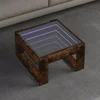 Stolić s beskonačnim LED svjetlima boja hrasta 50x53x30 cm