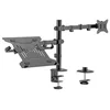 GEMBIRD Podesivi stoni drzač za monitor + nosač za laptop MA-DA-03 crni
