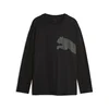 PUMA Essentials Relaxed Big Cat Logo Long Sleeve Tee Men, Clothing, Black, S