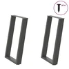 shumee vidaXL Noge za jedilno mizo U-oblika 2 kosa antracit 60x(72-73) cm