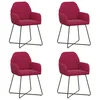 vidaXL vidaXL Jedilni stoli 4 pcs Žamet Vinorodna rdeča 55 x 50 x 84 cm, (5000296911)