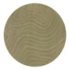 Kaki zelena ročno tkana volnena okrogla preproga o 160 cm Mesmerise Sage – Flair Rugs