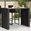 Vidaxl vidaXL Vrtna barska miza z akacijevo ploščo črne barve 145x80x110 cm