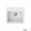 Milo Granitna sudopera Retto, o90, 56x51cm, Magnesia white