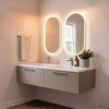 Skye Decor Set kupatilskog ormarića sa umivaonikom i ogledalom, 2 dela, Sivi