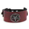 Zapestnica Baphomet - rdeča - krdeči kristali - LSF1 60-a