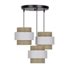 Lestenec na vrvici RATTAN 3xE27/40W/230V bela/rjava