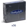 BULKYSOFT Salvete Plus, 40/1, Dvoslojna, 36 pakovanja, 38x38 cm, Crna