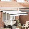 Povlačivi tende Bijela 350 x 250 cm Platno i Aluminij