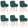 vidaXL vidaXL Jedilni stoli 6 pcs Blago Temno zelena 56,5 x 50 x 87,5 cm, (5000296619)