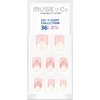 PRESS ON NAILS TIPS 36 ROZA GRAFIKA Z RHINESTAMNI ELEGANT