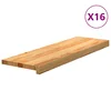 Gazišta stepenice 16 kom svjetlosmeđi 80x30x2 cm masivna hrast