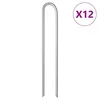 Klinovi za šator U-oblika 12 kom 37 cm O 10 mm pocinčani čelik