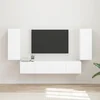 Set zidnog ormarića za TV Zidne 4 pcs Bijelo Konstruirano drvo