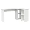 Stol s policom Bijelo 142 x 102 x 73 cm Konstruirano drvo