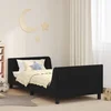 Krevet za djecu s uzglavljem Crna 90 x 200 cm Baršun